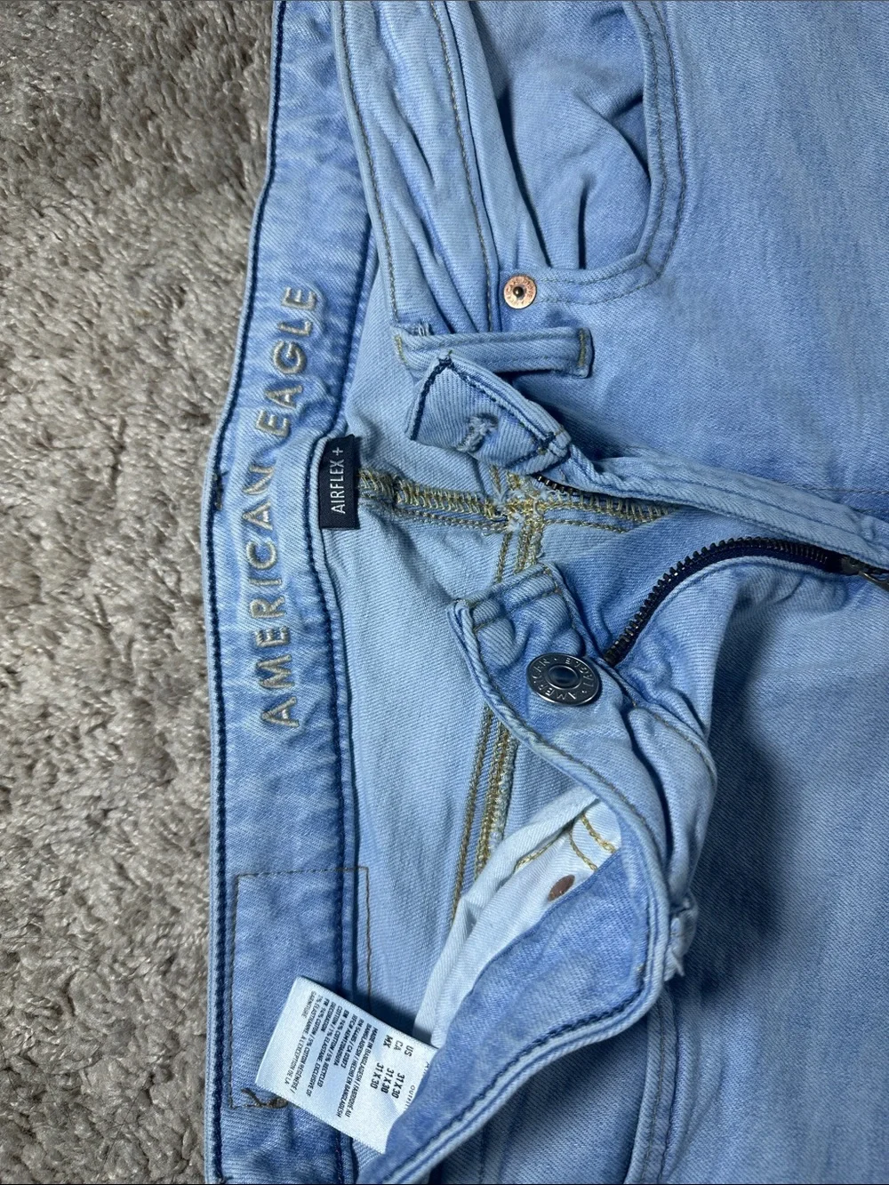 American Eagle Outfitters Light Blue Straight Leg Jeans